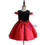 Shop 2019 Long & Short  In Stock:Ship in 48 Hours Red Satin Cold Shoulder Flower Girl Dress With Bow With Factory Price From Kemedress