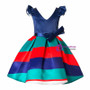 Shop 2019 Long & Short In Stock:Ship in 48 Hours Small Fly Sleeve V Neck Stripe Girl Dress With Factory Price From Kemedress