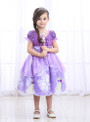 Shop 2019 Long & Short In Stock:Ship in 48 Hours Purple Tulle Puff SLeeve Sophia Dress With Factory Price From Kemedress