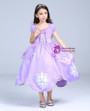 Shop 2019 Long & Short In Stock:Ship in 48 Hours Purple Satin Cap Sleeve Princess Sophia Skirt With Factory Price From Kemedress