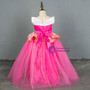 Shop 2019 Long & Short In Stock:Ship in 48 Hours Fuchsia Tulle off The Shoulder Princess Dress With Factory Price From Kemedress