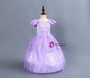 Shop 2019 Long & Short In Stock:Ship in 48 Hours Purple Satin Cap Sleeve Appliques Princess Dress With Factory Price From Kemedress