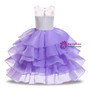 Shop 2019 Long & Short In Stock:Ship in 48 Hours Purple Organza Appliques Unicorn Princess Dress With Factory Price From Kemedress