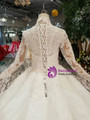Shop 2019 Long & Short Ball Gown Tulle Appliques High Neck Long Sleeve Wedding Dress With Train With Factory Price From Kemedress