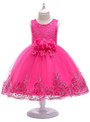 Shop 2019 Long & Short In Stock:Ship in 48 Hours Fuchsia Tulle Lace Appliques Flower Girl Dress With Factory Price From Kemedress