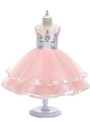 Shop 2019 Long & Short In Stock:Ship in 48 Hours Pink Tulle Appliques Unicorn Flower Girl Dress With Factory Price From Kemedress