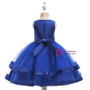 Shop 2019 Long & Short In Stock:Ship in 48 Hours Blue Tulle Flower Girl Dress With Pearls  With Factory Price From Kemedress