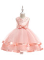Shop 2019 Long & Short In Stock:Ship in 48 Hours Pink Tulle Flower Girl Dress With Pearls With Factory Price From Kemedress
