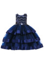 Shop 2019 Long & Short In Stock:Ship in 48 Hours Dark Blue Tulle Sequins Flower Girl Dress With Factory Price From Kemedress