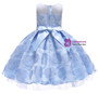 Shop 2019 Long & Short In Stock:Ship in 48 Hours Blue Lace Flower Girl Dress With Bow With Factory Price From Kemedress