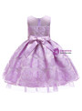 Shop 2019 Long & Short In Stock:Ship in 48 Hours Purple Lace Flower Girl Dress With Bow With Factory Price From Kemedress
