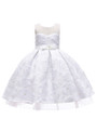 Shop 2019 Long & Short In Stock:Ship in 48 Hours White Lace Flower Girl Dress With Bow With Factory Price From Kemedress