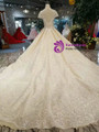 Shop 2019 Long & Short Champagne Ball Gown Tulle Sequins Cap Sleeve Backless Wedding Dress With Beading With Factory Price From Kemedress