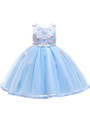 Shop 2019 Long & Short In Stock:Ship in 48 Hours Blue Tulle Appliques Princess Girl Dress With Factory Price From Kemedress