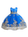 Shop 2019 Long & Short In Stock:Ship in 48 Hours Royal Blue Tulle Lace Appliques Flower Girl Dress With Sash With Factory Price From Kemedress