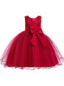 Shop 2019 Long & Short In Stock:Ship in 48 Hour Burgundy Tulle Flower Girl Dress With Bow With Factory Price From Kemedress