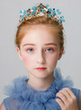 Shop 2019 Long & Short Children's Blue Crown Headdress Accessories Princess Hairband With Factory Price From Kemedress