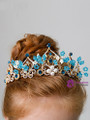 Shop 2019 Long & Short Children's Blue Crown Headdress Accessories Princess Hairband With Factory Price From Kemedress