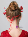 Shop 2019 Long & Short Girl's Red Flower Jewelry Hair Accessories Headband With Factory Price From Kemedress