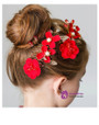 Shop 2019 Long & Short Children's Flower Jewelry Red Hairpin Girl Hair Accessories With Factory Price From Kemedress
