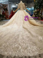 Shop 2019 Long & Short Champagne Ball Gown Tulle Lace Appliques Off The Shoulder Wedding Dress With Long Train With Factory Price From Kemedress