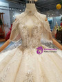 Shop 2019 Long & Short Champagne Ball Gown Tulle Lace Appliques Off The Shoulder Wedding Dress With Long Train With Factory Price From Kemedress