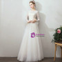 Shop 2019 Long & Short In Stock:Ship in 48 Hours Tulle Lace Long Sleeve Wedding Dress With Removable Skirt With Factory Price From Kemedress