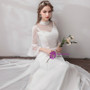 Shop 2019 Long & Short In Stock:Ship in 48 Hours White High Neck Chiffon Casual Wedding Dress  With Factory Price From Kemedress