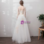 Shop 2019 Long & Short In Stock:Ship in 48 Hours White Tulle Appliques Long Sleeve Backless Wedding Dress With Factory Price From Kemedress