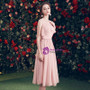 Shop 2019 Long & Short In Stock:Ship in 48 Hours Pink Chiffon Short Bridesmaid Dress With Factory Price From Kemedress