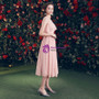 Shop 2019 Long & Short In Stock:Ship in 48 Hours Pink Chiffon Short Bridesmaid Dress With Factory Price From Kemedress