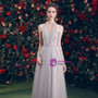 Shop 2019 Long & Short  In Stock:Ship in 48 Hours Gray Tulle Halter Long Bridesmaid Dress With Factory Price From Kemedress