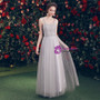 Shop 2019 Long & Short In Stock:Ship in 48 Hours Gray Tulle Straps Backless Bridesmaid Dress With Factory Price From Kemedress