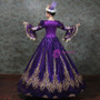 Shop 2019 Long & Short Purple Ball Gown Sequins Appliques Puff Sleeve Drama Show Vintage Gown Dress With Factory Price From Kemedress