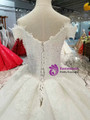 Shop 2019 Long & Short White Ball Gown Tulle Sequins Off The Shoulder Wedding Dress With Beading With Factory Price From Kemedress