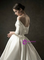 Shop 2019 Long & Short White Ball Gown Satin Off The Shoulder Half Sleeve Wedding Dress With Factory Price From Kemedress