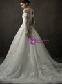 Shop 2019 Long & Short Ivory White Ball Gown Tulle Satin Off The Shoulder Appliques Wedding Dress With Factory Price From Kemedress