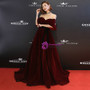 Shop 2019 Long & Short In Stock:Ship in 48 Hours Burgundy Velvet Off The Shoulder Prom Dress With Factory Price From Kemedress