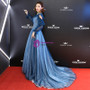 Shop 2019 Long & Short In Stock:Ship in 48 Hours Blue Tulle Long Sleeve Prom Dress With Crystal With Factory Price From Kemedress