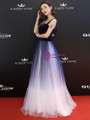 Shop 2019 Long & Short In Stock:Ship in 48 Hours A-Line Blue Tulle Straps Long Prom Dress With Factory Price From Kemedress