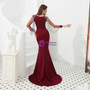 Shop 2019 Long & Short Burgundy Mermaid Satin Long Sleeve Prom Dress With Beading With Factory Price From Kemedress