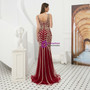 Shop 2019 Long & Short Burgundy Mermaid Tulle V-neck Long Prom Dress With Beading With Factory Price From Kemedress