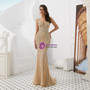 Shop 2019 Long & Short Champagne Mermaid Tulle V-neck Long Prom Dress With Beading With Factory Price From Kemedress