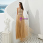 Shop 2019 Long & Short A-Line Champagne Tulle See Through Long Prom Dress With Beading With Factory Price From Kemedress