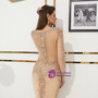 Shop 2019 Long & Short Champagne Mermaid Tulle V-neck Long Sleeve Prom Dress With Beading With Factory Price From Kemedress