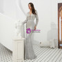 Shop 2019 Long & Short Silver Mermaud Sequins V-neck Backless Long Sleeve Prom Dress With Beading With Factory Price From Kemedress