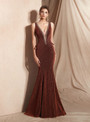 Shop 2019 Long & Short Brown Mermaid Deep V-neck Backless Lace Up Long Prom Dress With Factory Price From Kemedress