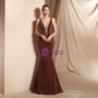 Shop 2019 Long & Short Brown Mermaid Deep V-neck Backless Lace Up Long Prom Dress With Factory Price From Kemedress