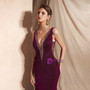 Shop 2019 Long & Short Sexy Purple Mermaid Deep V-neck Backless Lace Up Long Prom Dress With Factory Price From Kemedress