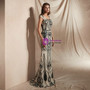 Shop 2019 Long & Short Champagne Mermaid And Black Sequins Scoop Cap Sleeve Prom Dress With Factory Price From Kemedress